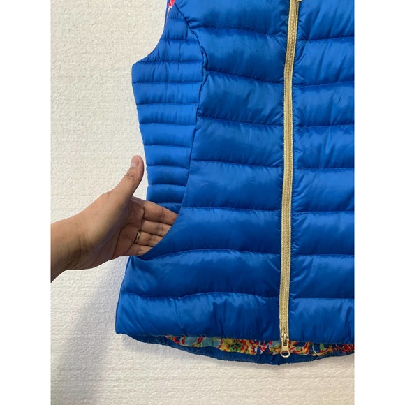 Lilly Pulitzer Blue Small Puffer Down Vest Size XS - Picture 4 of 12